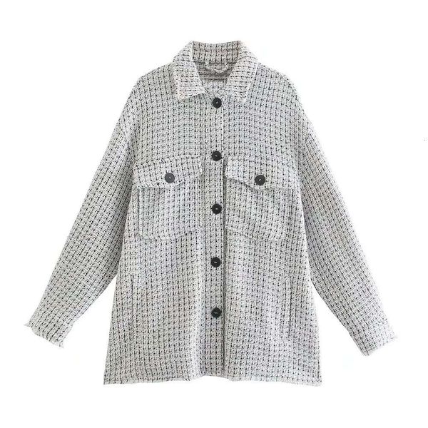 

women's ladies style black and white plaid texture shirt coat, Black;brown