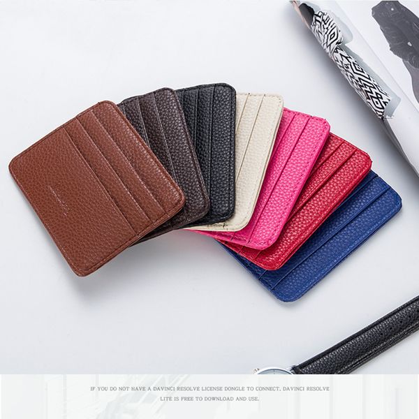 

fashion women slim minimalist wallet pu leather credit card holder short purse wallet men portefeuille homme, Red;black