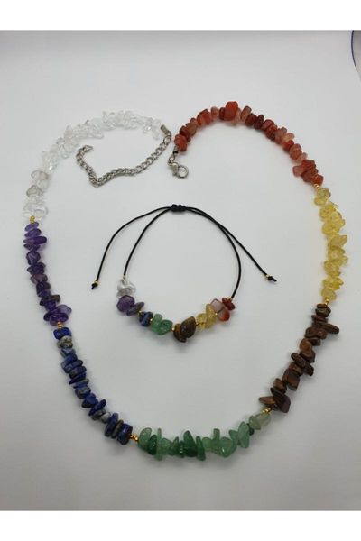 

earrings & necklace women's fashion jewelry 7 chakra natural stone bracelet jewelery original, Silver