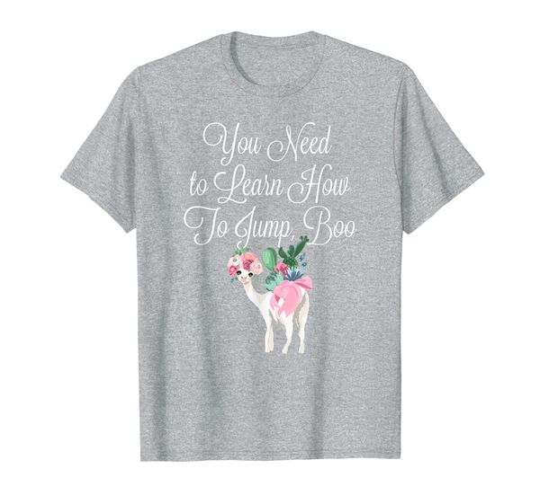 

you should learn how to jump, boo / cute baby deer t-shirt, White;black