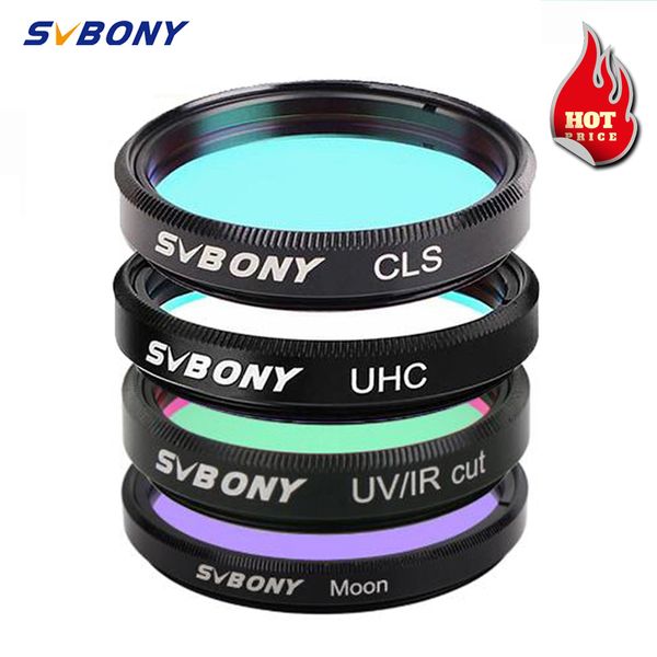 Svbony Filter 1.25 '' UHC + CLS + Lua + Filtros de corte UV / IR Set Astronomy Telescope Observações Astronômicas Monoculares