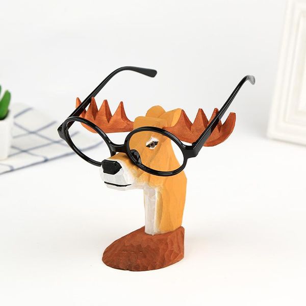 

decorative objects & figurines animal head display frame glasses solid wood creative fashion jewelry gifts ornaments home decorations