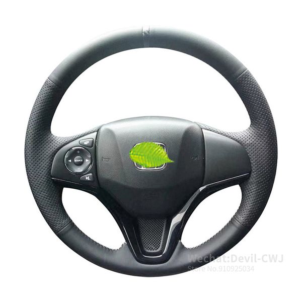 

suede for honda vezel greiz xrv everus ve1 hand-stitch steering wheel cover leather carbon fiber suede grip cover 2016 -2021