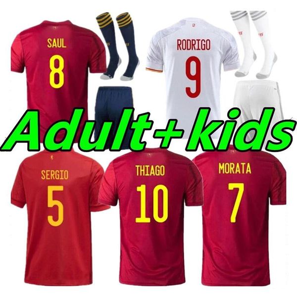 

men's casual shirts morata 2021 spain soccer jersey spainsh paco a.iniesta pique thiago 20 21 kids kit alcacer sergio alba, White;black