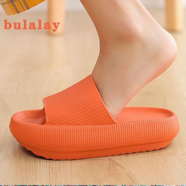 

slippers 2021 thick platform women indoor bathroom slipper soft eva anti-slip lovers home floor slides ladies shoes, Black