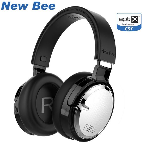 

headphones & earphones bee bluetooth active noise cancelling wireless headset with chariging headphone stand dual mic nfc