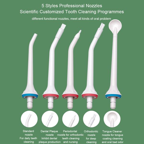 

5 modes oral irrigator water flosser 300ml water jet waterproof dental teeth cleaner stains calculus deep cleaning toothpick usb perfections