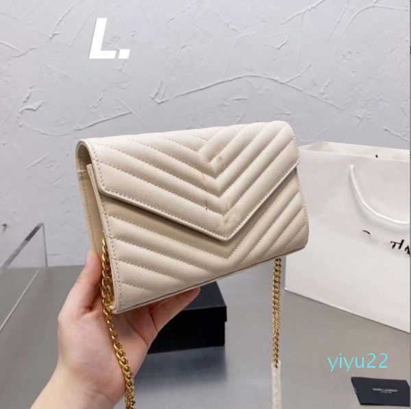 

luxury designer shoulder bag tote genuine leather chain women's men crossbody bags handbags wallet handbag purses caviar