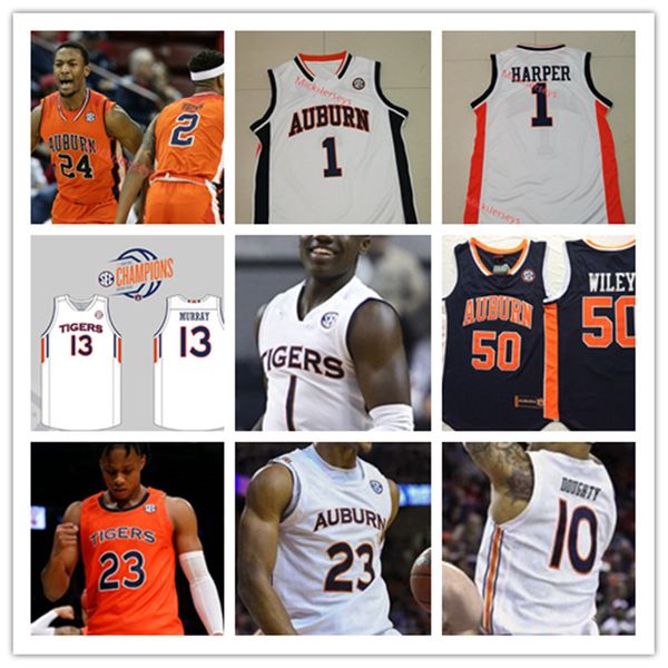 

ncaa custom au stitched college basketball jersey jared harper bryce brown horace spencer preston cook austin wiley anfernee mclemore devont, Black