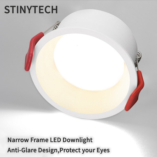 

downlights stinytech narrow frame brightness downlight anti-glare recessed spotlight with super bright leds for living room foyer kitchen