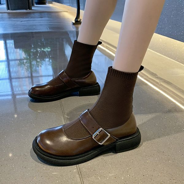 

boots straight socks of kawaii beautiful women black lolita japanese girls harajuku round fashion boots xawl