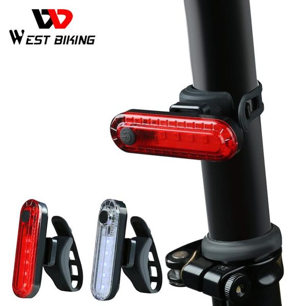 

bike lights west biking bicycle taillight waterproof usb charging led cycling night safety warning 4 modes mtb road