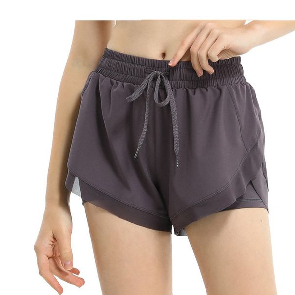 

yoga outfit lu-07 with sports fitness leggings ladies ruunig mid-waist shorts