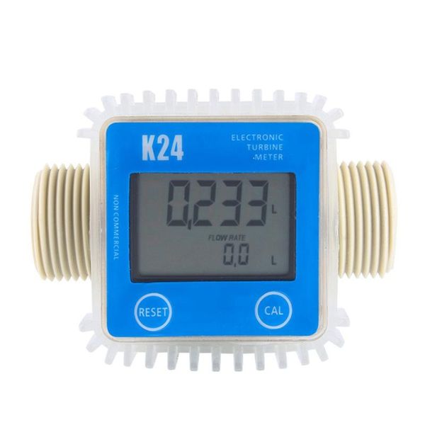 

flow meters 1 pcs k24 lcd turbine digital fuel meter widely used for chemicals water
