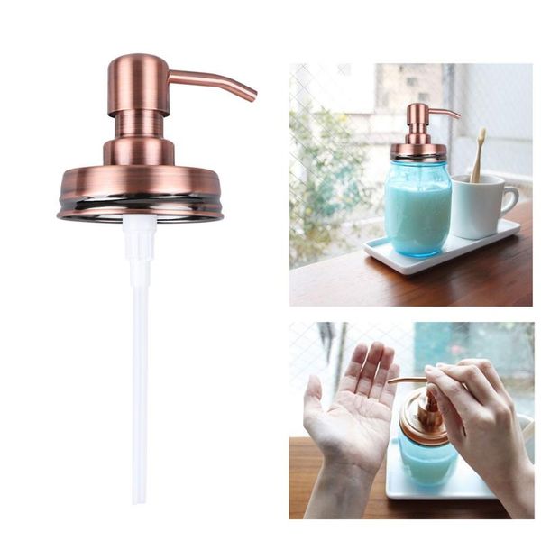 

bath accessory set 2pcs hand sanitizer bottle pump head mason glass lid metal press dispenser replacement