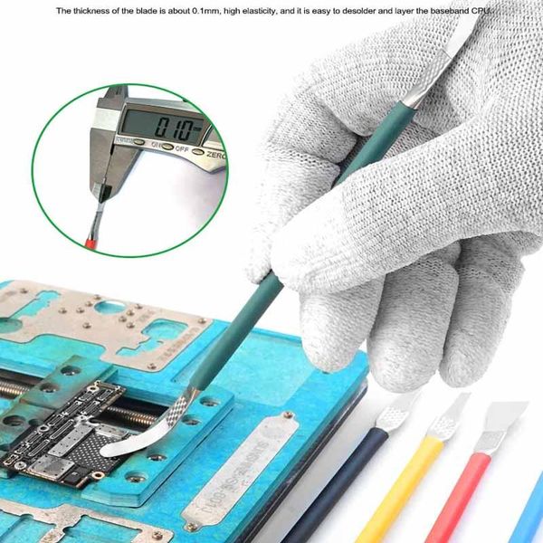 

professional hand tool sets relife cpu glue removal crowbar set double-sided cutter thin 0.1mm for mobile phone frame motherboard ic separat