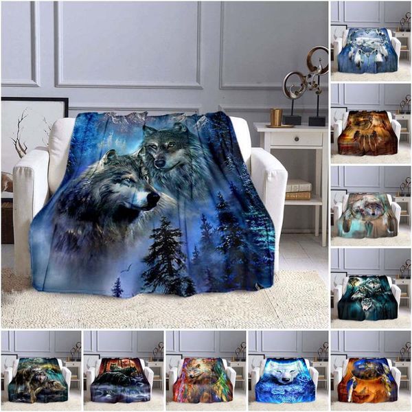 

blankets wolf 3d print blanket sofa for beds super soft warm cover flannel throw