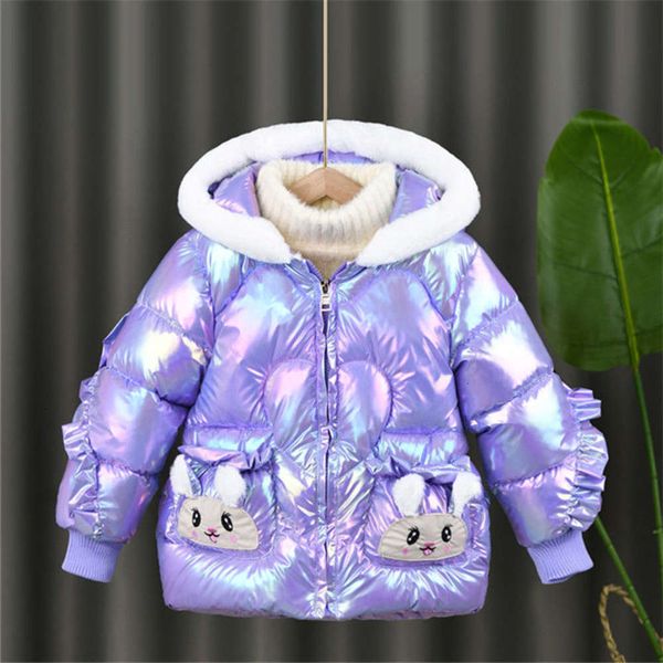 

20212020 new girls' winter cotton padded jacket, Black
