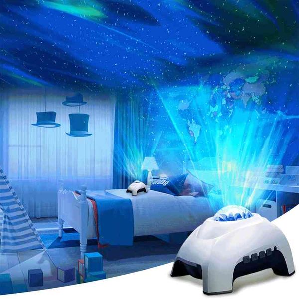 

aurora galaxy starry sky projector children led night light nebula creative gift atmosphere bedside lamp decor for room party