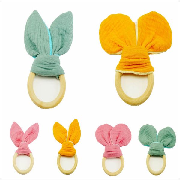 

baby pacifiers teething natural wooden cloth ring infant feeding cute newborn teeth practice toys teether b6921