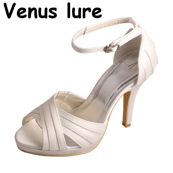

23 colors brand ankle strap sandal heels ivory peep toe bride, Black