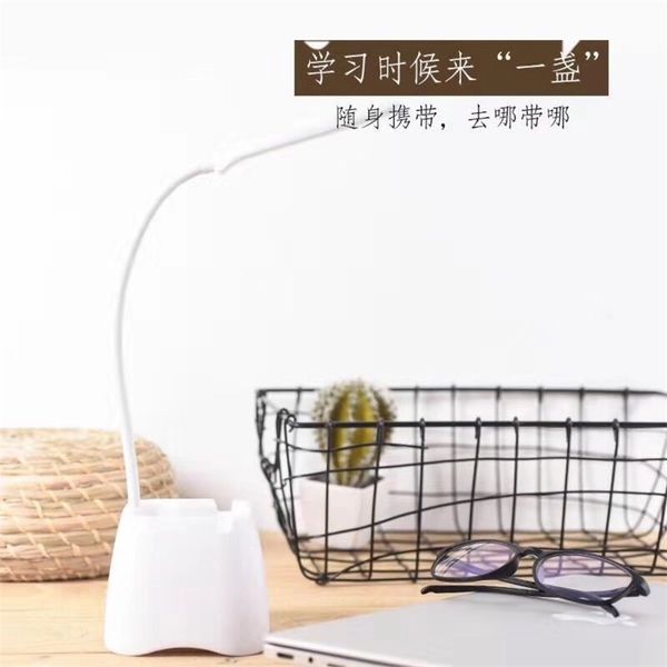 

rechargeable pen holder led student usb eye protection charging small desk lamp