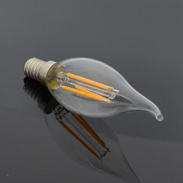 

bulbs vintage edison filament bulb c35 220v 12w 8w 4w retro e14 c35l led dimmable candle lamp for indoor chandelier lighting