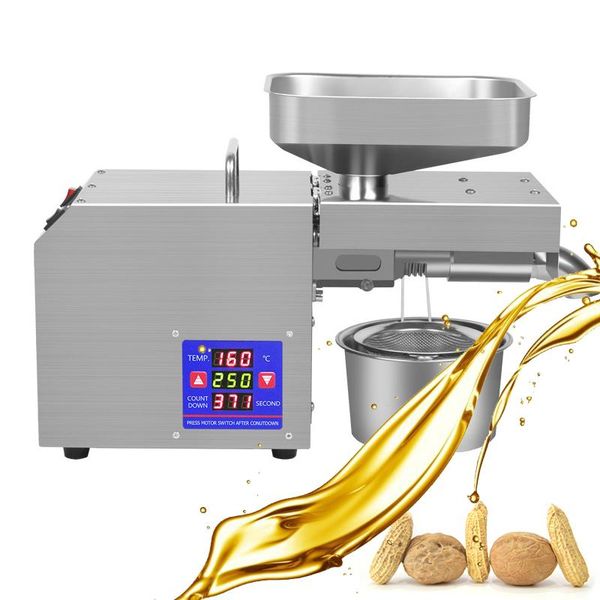 

oil pressers 110v/220v 610w press household and commercial linseed peanut sesame extractor presser stainless steel