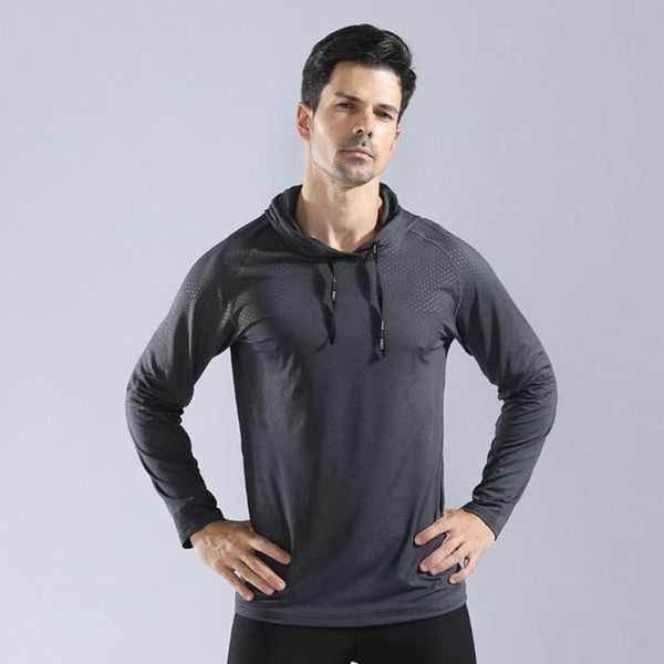 

men's hoodies & sweatshirts 2021 men elastic training sportswear active gym muscle bodybuilding long sleeve workout running hooded, Black