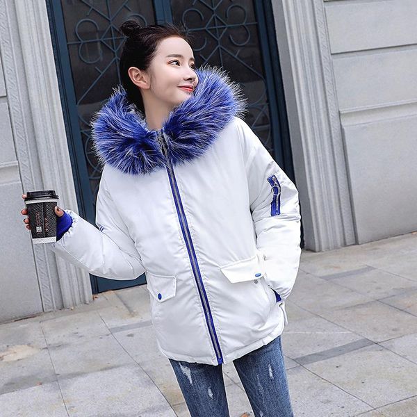 

coat women new style for autumn and winter women coat cotton-padded clothes zipper cotton cloth, Black