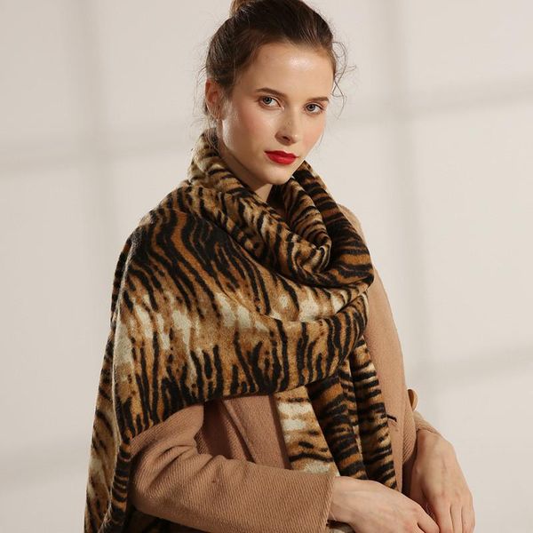 

faux cashmere leopard scarf tiger snake zebra animal printed women's winter wool scarves female poncho shawl, Blue;gray