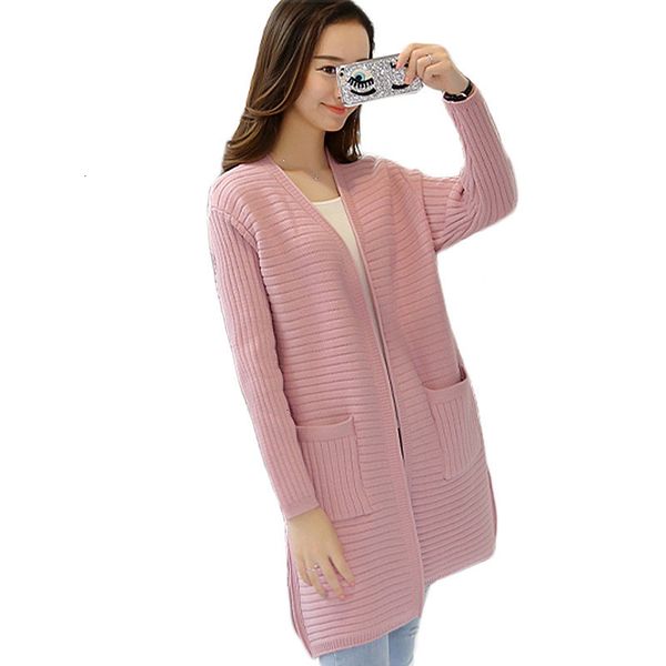 

2021 women's sweater pink cardigan new winter korean fashion with low-cut v-side dividing long female sweaters sf032 8aft, White;black