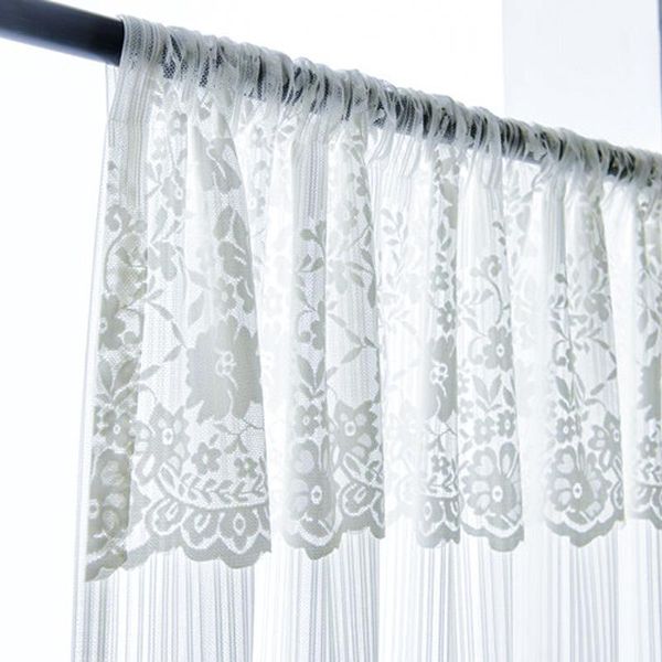 

curtain & drapes europe white lace tulle curtains for living room luxury floral voile sheer window bedroom kitchen wedding decor