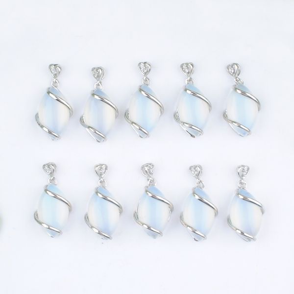 

new fashion good quality pendants natural opal gemstone horse eye shape charm for necklace jewelry accessories making dn3244, Silver