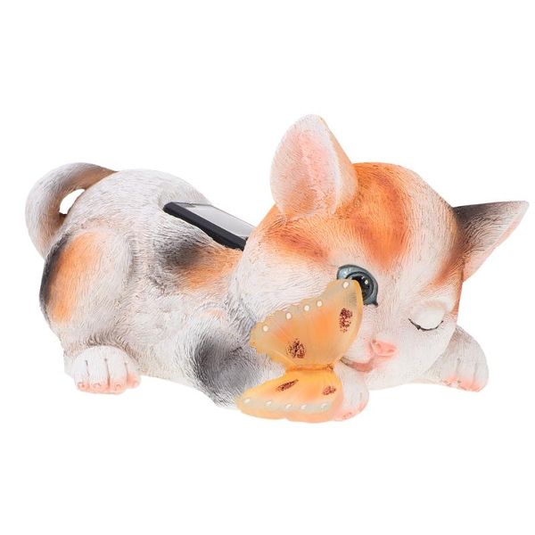 

solar lamps 1pc creative balcony lamp adornment decorative cat statue light