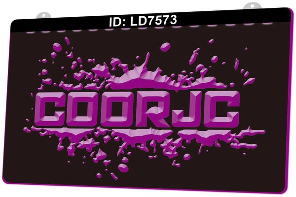 LD7573 Central Ontario off Road Jeep Club CoorjcLight Sign 3D Gravura LED Atacado Varejo