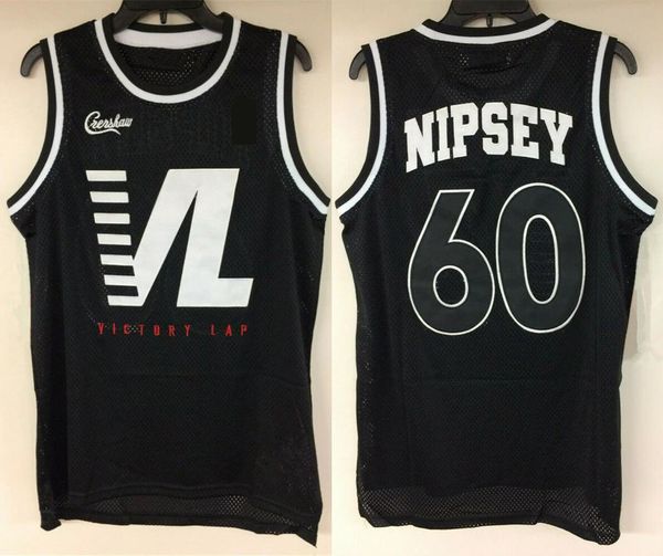 

ncaa 60 nipsey hussleretro basketball jersey crenshaw victory lap cover hip hop rap nipsey hussle blue black men's stitched custom jers