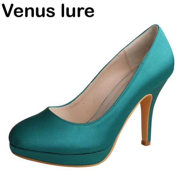 

dress shoes olive green satin close toe platform wedding for evening party, Black