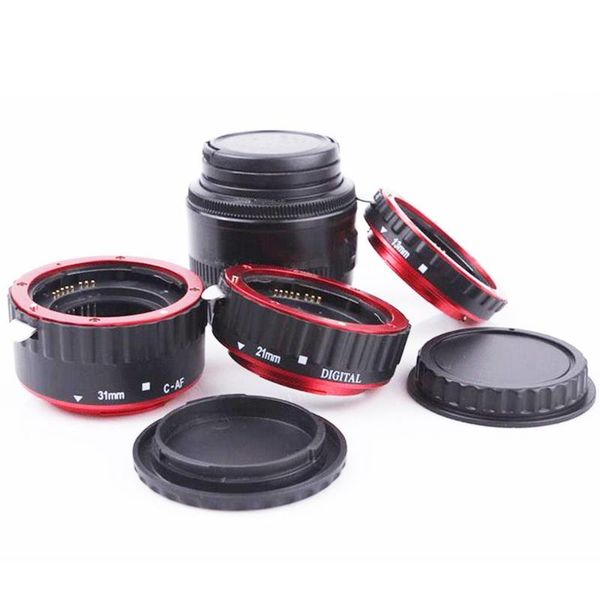 

lens adapters & mounts jmfoto 2 colors metal mount auto focus af macro extension tube ring red and blue