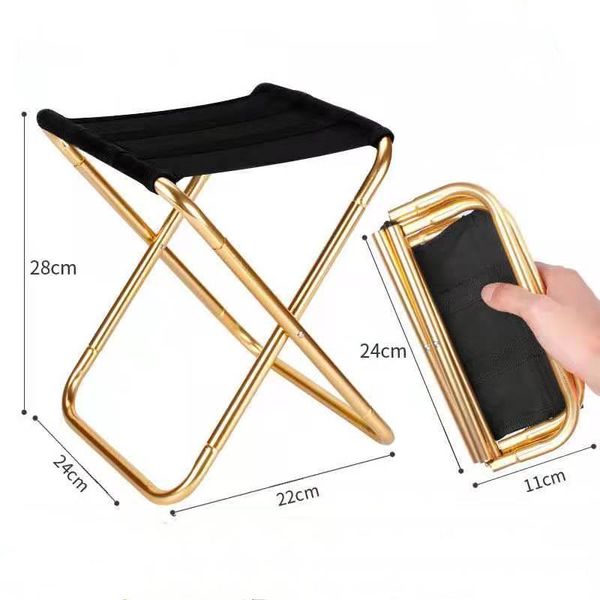 

camp furniture foldable small stool camping chair portable outdoor ultra light travel picnic fishing chairchair titanium