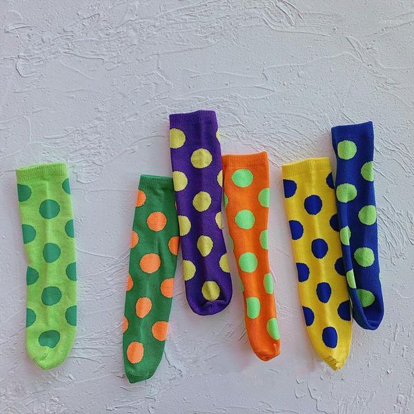 

baby socks cotton wave point flower children girls boys spring autumn fashion knee high korean clothes, Pink;yellow