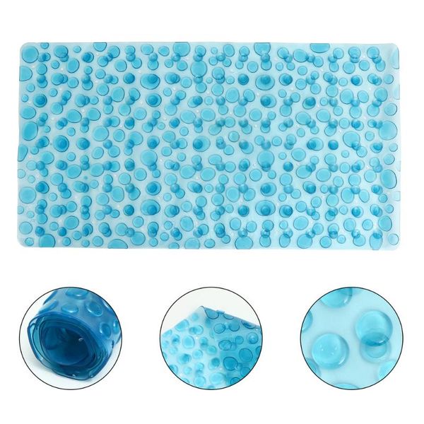 

bath mats 1pc shower ground mat bathroom pad anti-skis floor cushion for (blue)