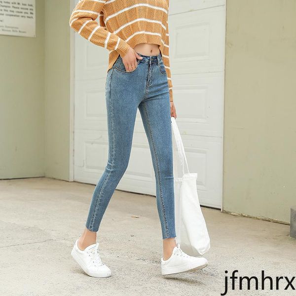 

women's jeans nine-point pencil women 2021 spring tight elastic korean version of slim slimming wild jfmhrx woman shorts, Blue