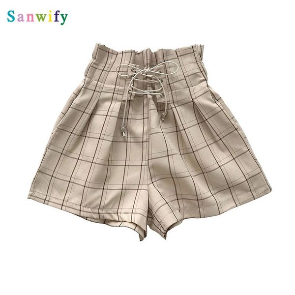 

2021 new summer autumn fashion high waist shorts women vintage wide leg shorts solid thin female, White;black