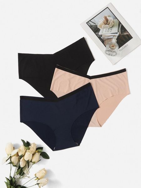 

3pack plus no show panty set i5eo#, Black;white