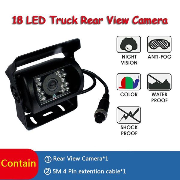 

car rear view cameras& parking sensors 18 led truck backup camera heavy duty ir night vision waterproof for car/truck//caravan/trailer/picku