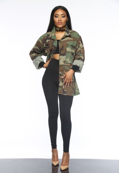 

womens long sleeve coat thickening long sleeve custom lady army green jacket coat women padded bomber camouflage jacket, Black;brown