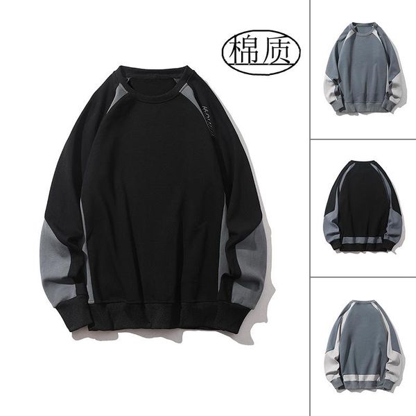 

men's hoodies & sweatshirts 2021 spring and autumn sweater men's sweatshirt embroidered hood with casual wear inside outside, Black