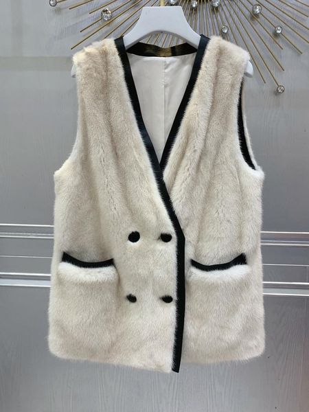 

women's vests 2021 autumn winters velvet whole vest 1009, Black;white