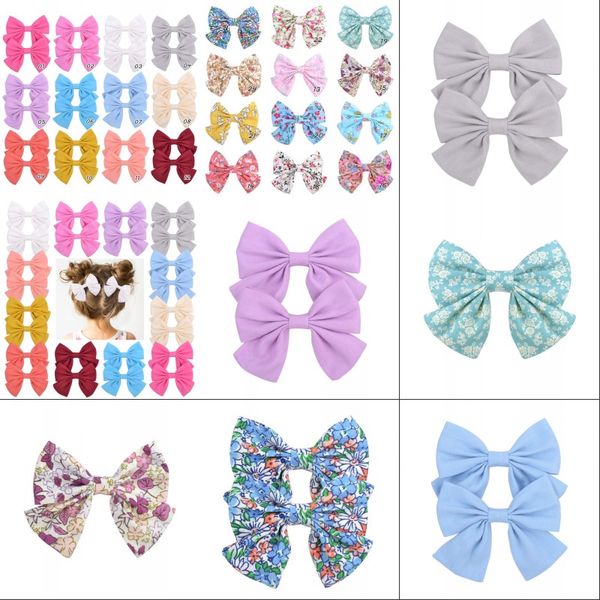 2 pz/paia Ragazze Solid Bow Hairclip Barrettes Accessori Per Capelli Dolce Carino Forcine Fascia Infantile Del Bambino Copricapo Pinze per Bambino 2050 Y2